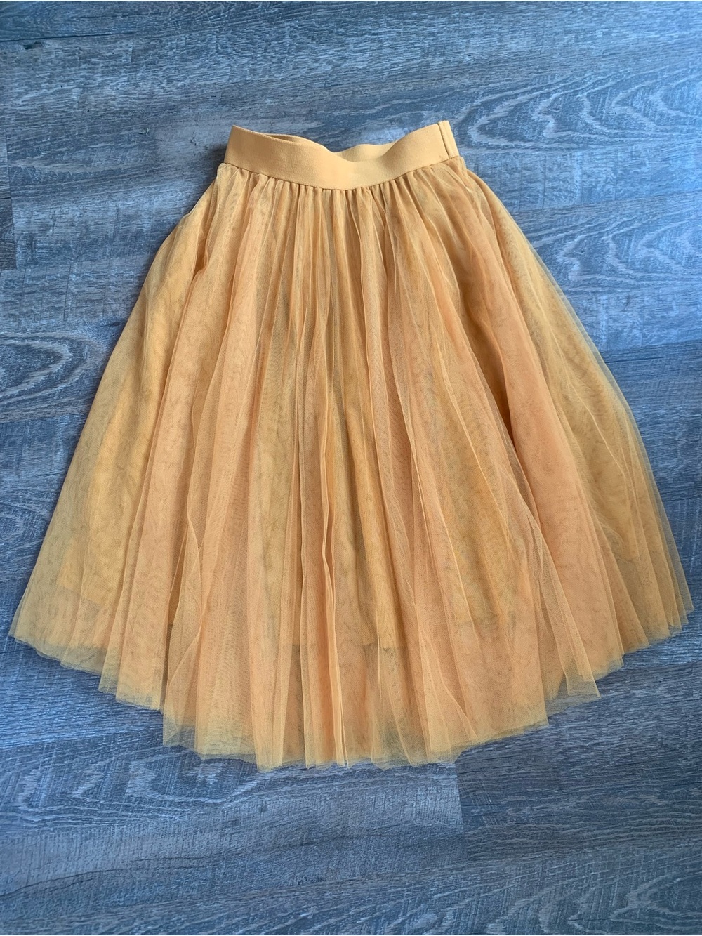 Women's Fairycore Balletcore Light Ochre  Tulle Midi Skirt